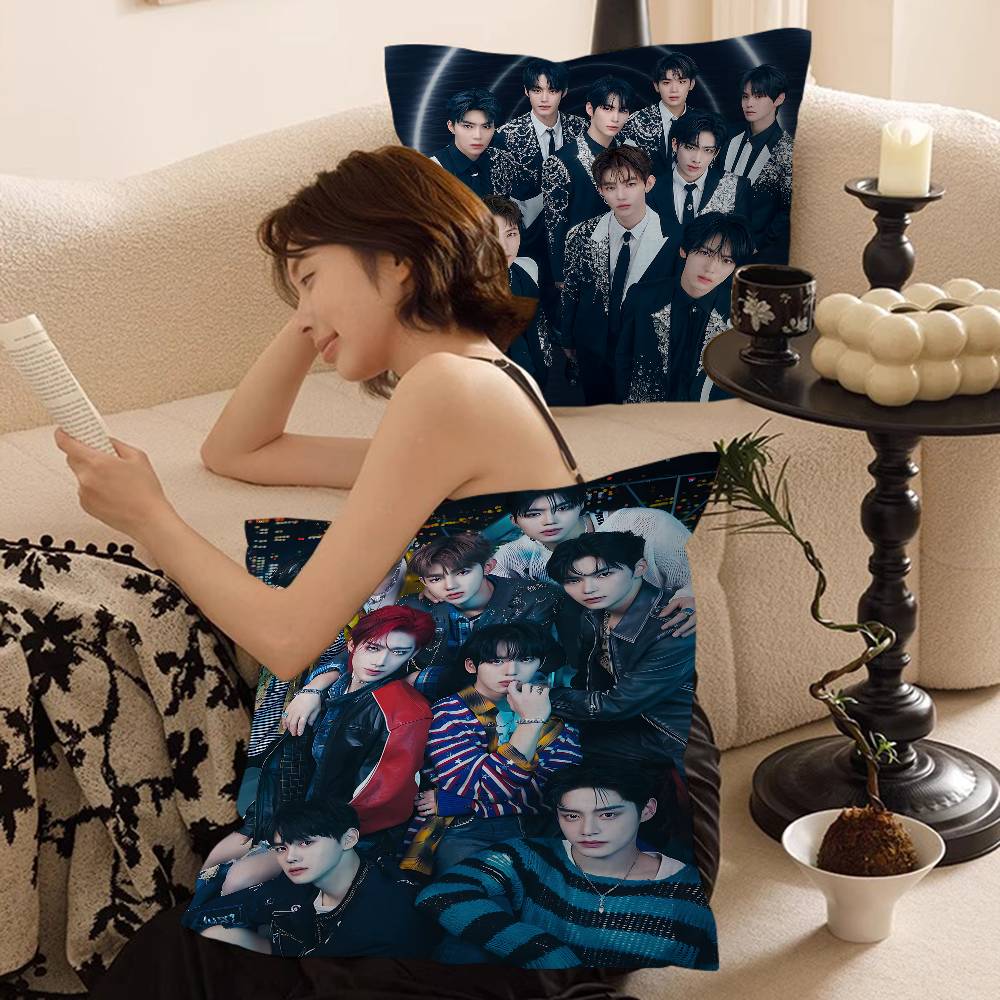 Z-ZEROBASEONE Decorative Room Aesthetics Pillow Case Home Decor Bedroom Sofa Bed Couch Pillow Cover 45x45