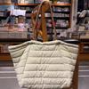 Quilted Padded Shoulder Bag Waterproof Nylon Large Capacity Tote Bag Women's Casual Lightweight Handbag Simple Shopping Bag