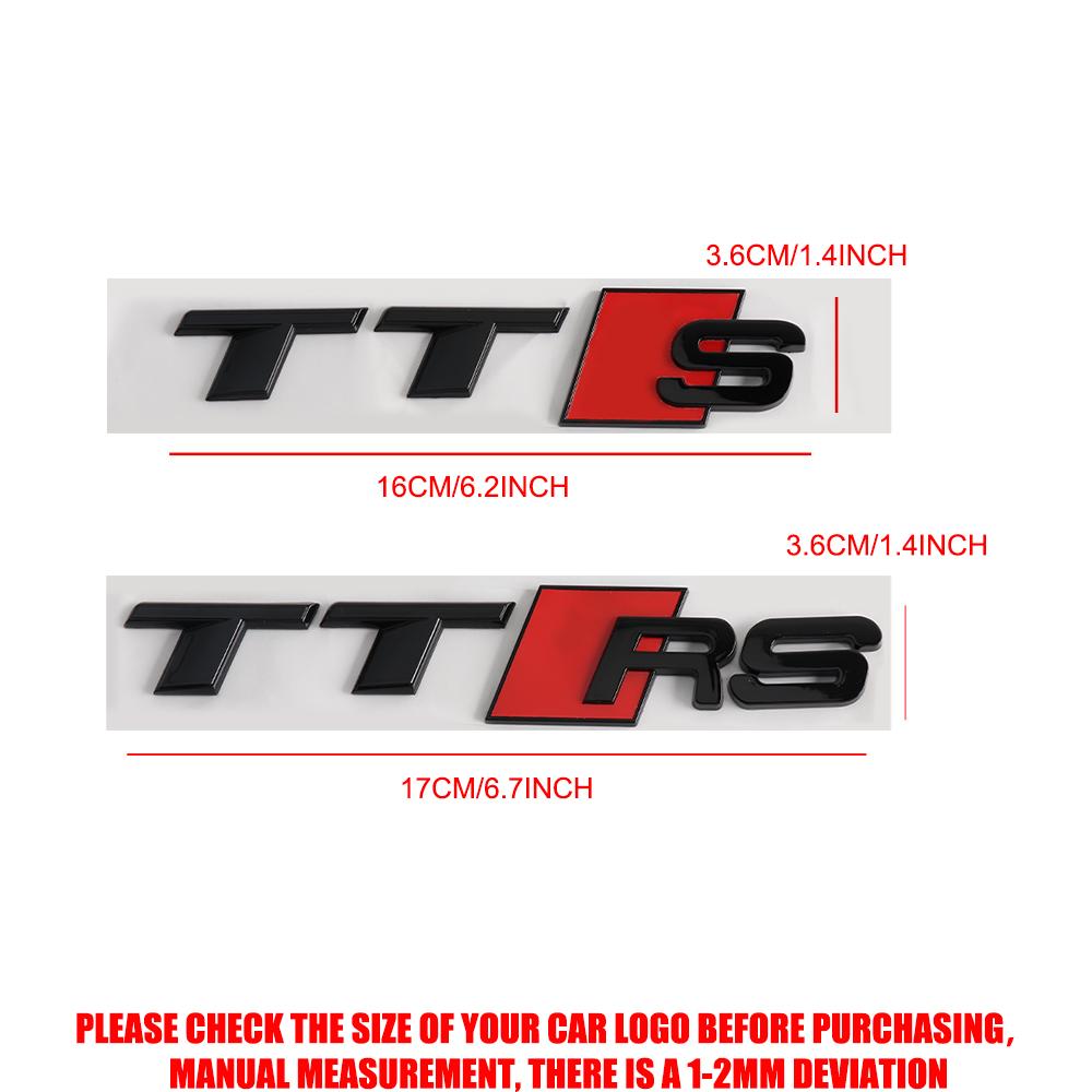 3D ABS TTS TTRS Emblem Car Body Rear Trunk Sticker Decoration Accessorie For S TT RS Sline A3 A4 A5 A6 B9 B8 8P 8V B6 C7 Q5