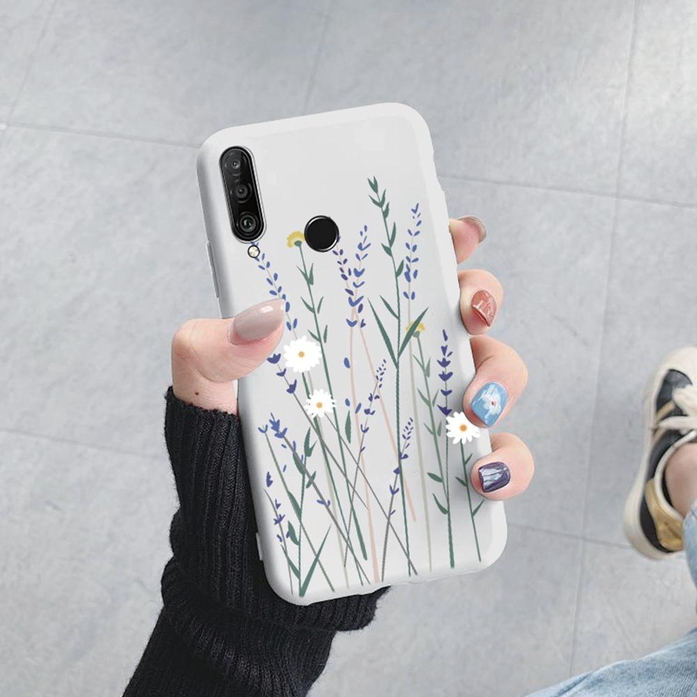 Love Heart Leopard Plant Rose Pattern Phone Case For Huawei P30 P20 Lite Y6 Y7 2019 Pro Honor 9X 20 Daisy Shockproof Soft Cover