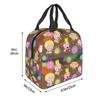Ben And Hollys Cartoon Insulated Lunch Bag for Women Children Portable Food Boxes Thermal Lunch Box Tote