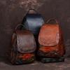 Vintage Embossed Large Capacity Women Backpack Genuine Leather Bag 2024 New Leisure Nature Soft Cowhide Travel Bags
