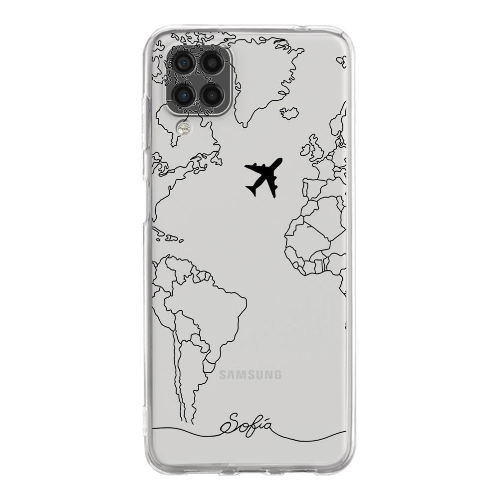 

Phone Case For Samsung A13 A33 A35 A55 A73 A53 A23 A51 A71 A21S A12 A31 A41 A05s A03S A15 A25 A32 5G Cartoon World map scenery Samsung A32
