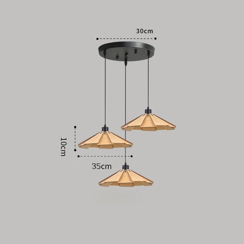 Dining Room Small High End Woodwork Chandelier Adjustable Retro Ceiling Light Tea Room Lamp Balcony Pendant Light