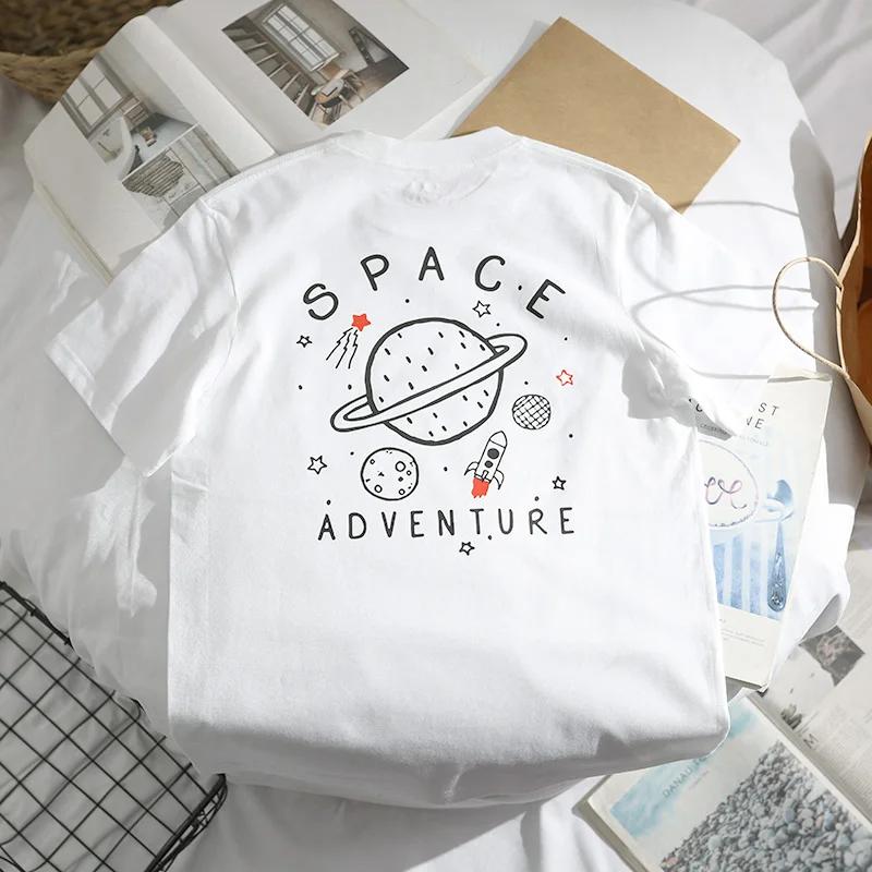 Retro Harajuku Módní Značka Tričko Pánské Dámské Krátký Rukáv Léto Volné Čistá Bavlna Pár Poloviční Rukáv Ženy A Muži Ins