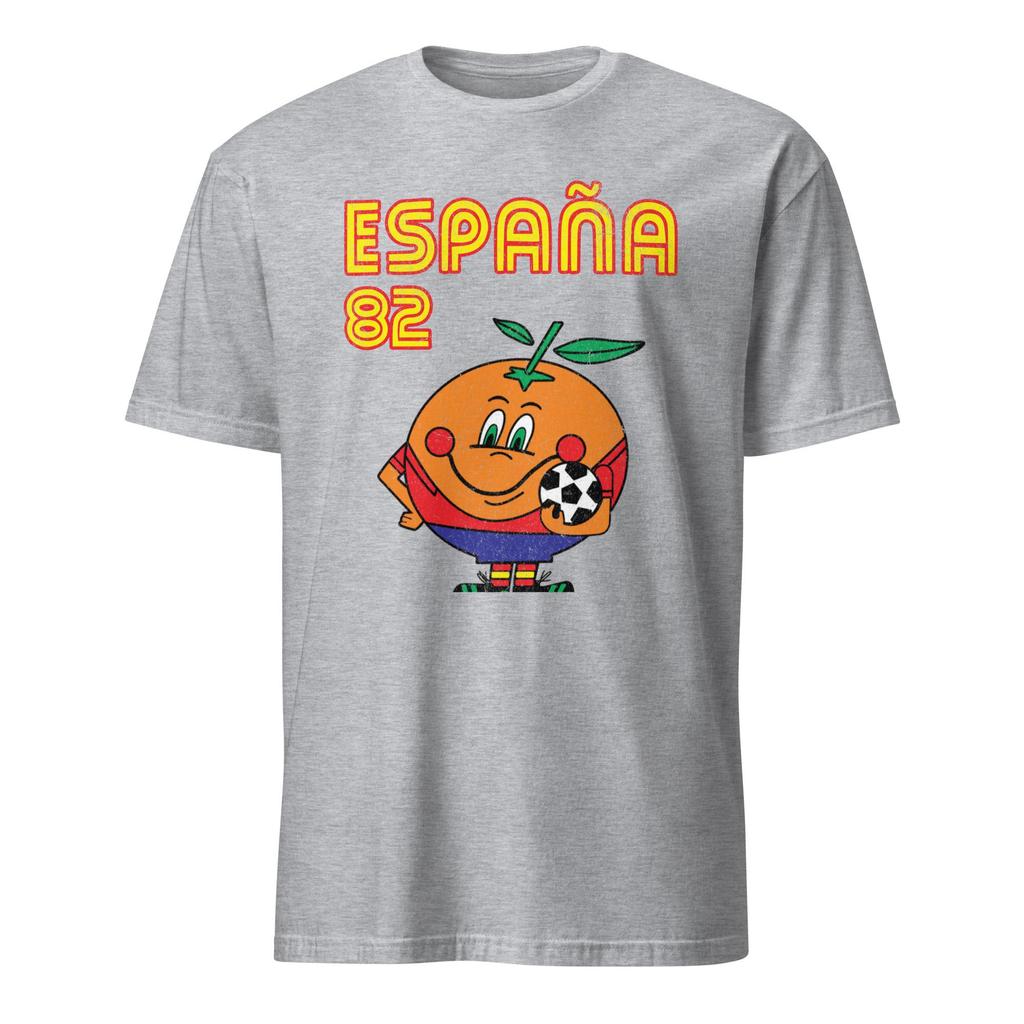 Retro Vintage Spain Mascot Soccer Shirt Naranjito Spain Graphic Tshirt Summer Cotton Unisexs Tshirt Kids Clothing Tee Unisex