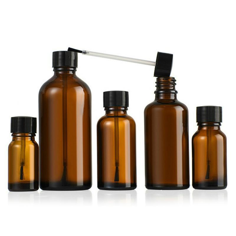 Transparent Glass Nail Polish Bottles Empty Refillable with Brush for Essential Oils and Home ManicureHot Sale