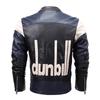 Autumn and Winter New Men's PU Leather Jacket Thin Locomotive Leather Jacket Trendy Color Matching and Velvet Men's Coat