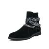Fashion Men's Casual Sanded Leather Chain Sleeve Ankle Boots High Quality British Style Outdoor Office Working Men's Winter Boots