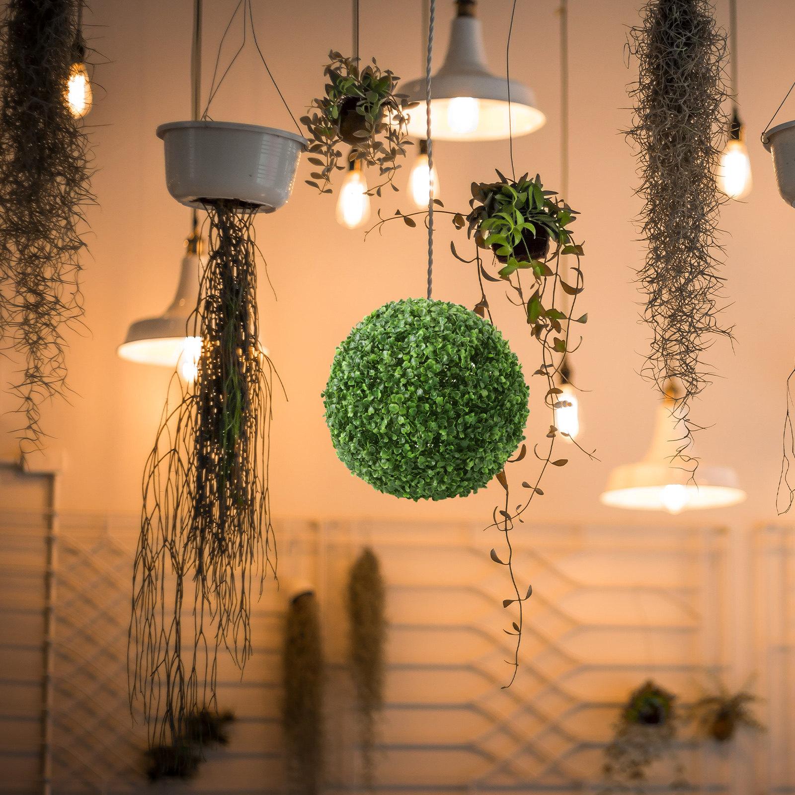 

1Pcs Artificial Grass Ball Lifelike Decorative Plant Ball Hanging Home Party Wedding Stage Cafe Decor Simulation 23X23X12CM