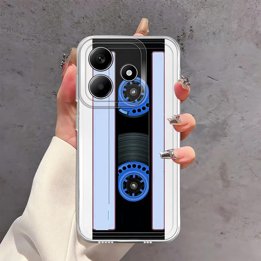 Case for Xiaomi Redmi Note 14 Pro Plus Note 13 13C 11 11S 10S A4 12 12S 14C 9 10 Soft Phone Cover Fashion Retro Cassette Tape