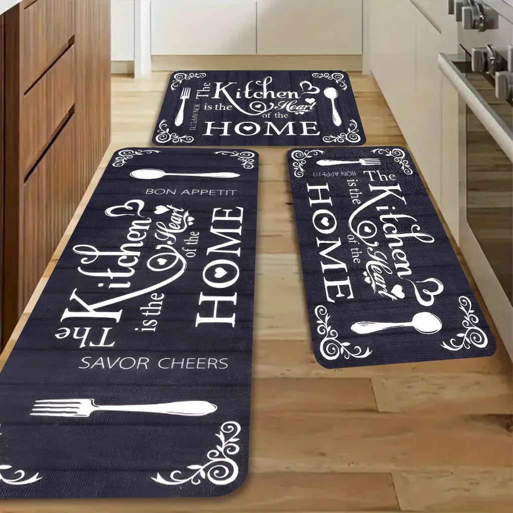 1 tapis de cuisine anti-fatigue, imprimé galets, imperméable, antidérapant, épais, rembourré, tapis de cuisine très résistant et confortable pour la cuisine