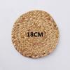 Round Woven Placemat Natural Water Hyacinth Place Mats Straw Table Mats for Dining Table Christmas Rustic Heat Resistant Cup Pad