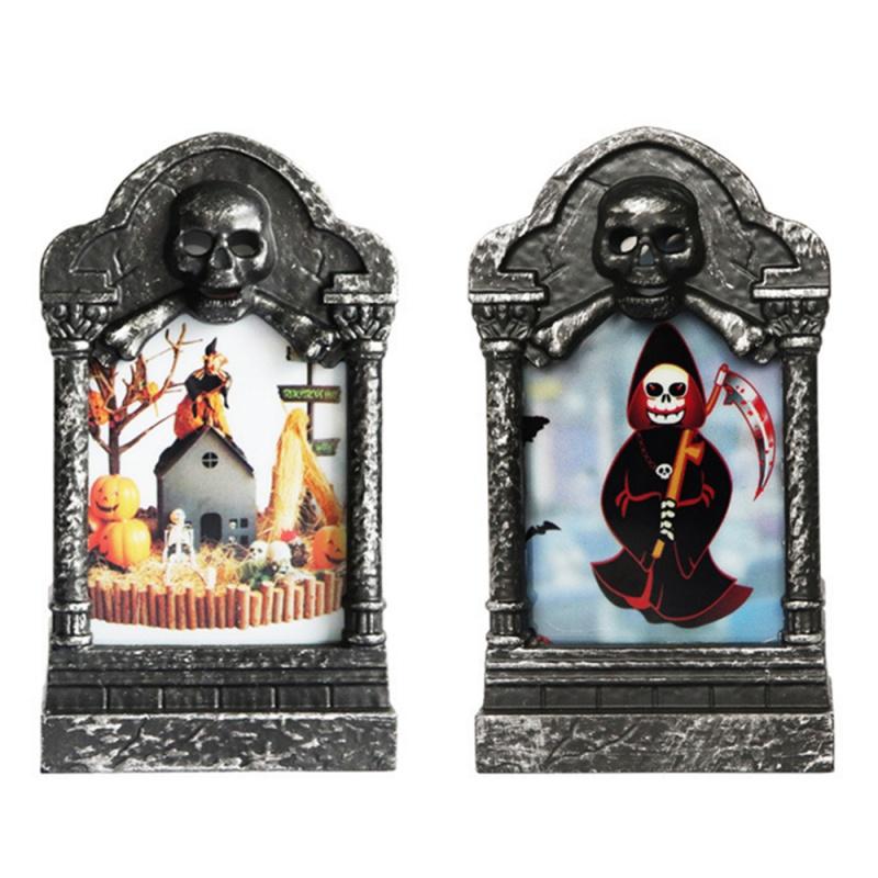 Halloween Headstone Light Halloween Decoration LED Graveyard Tombstone Party Happy Halloween Party Home Decorations