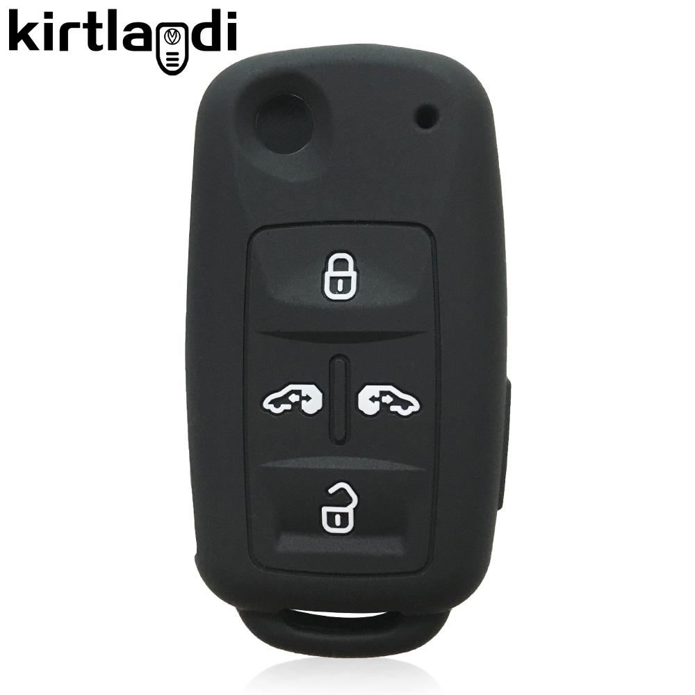 Silicone Key Case Cover for Seat Alhambra for VW Multivan Sharan Caravelle Transporter Caddy Keyless Shell Protector Key Holder