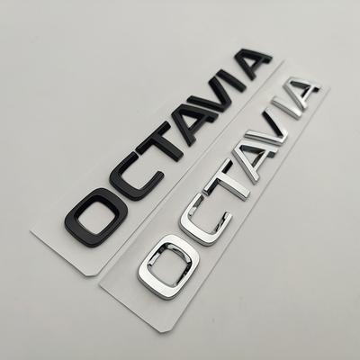 1 Pieza 3D OCTAVIA ABS Cromo Negro Emblema Logo Letras Insignia Maletero Coche Pegatina Accesorios