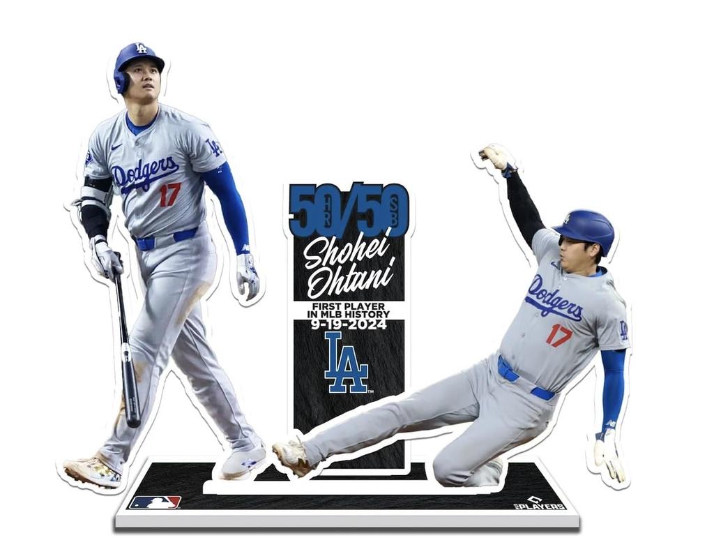 Shohei Ohtani Commemorative Player Los Angeles 50/50 Stand, Dodgers, 50-50 [Used]