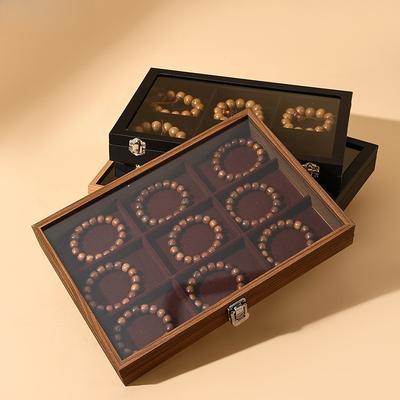 Dust-proof Sunroof with Lid Bracelet Storage Box Buddha Beads Cultural Play Bracelet Collection Box Buddha String Bracelet Jewelry Box
