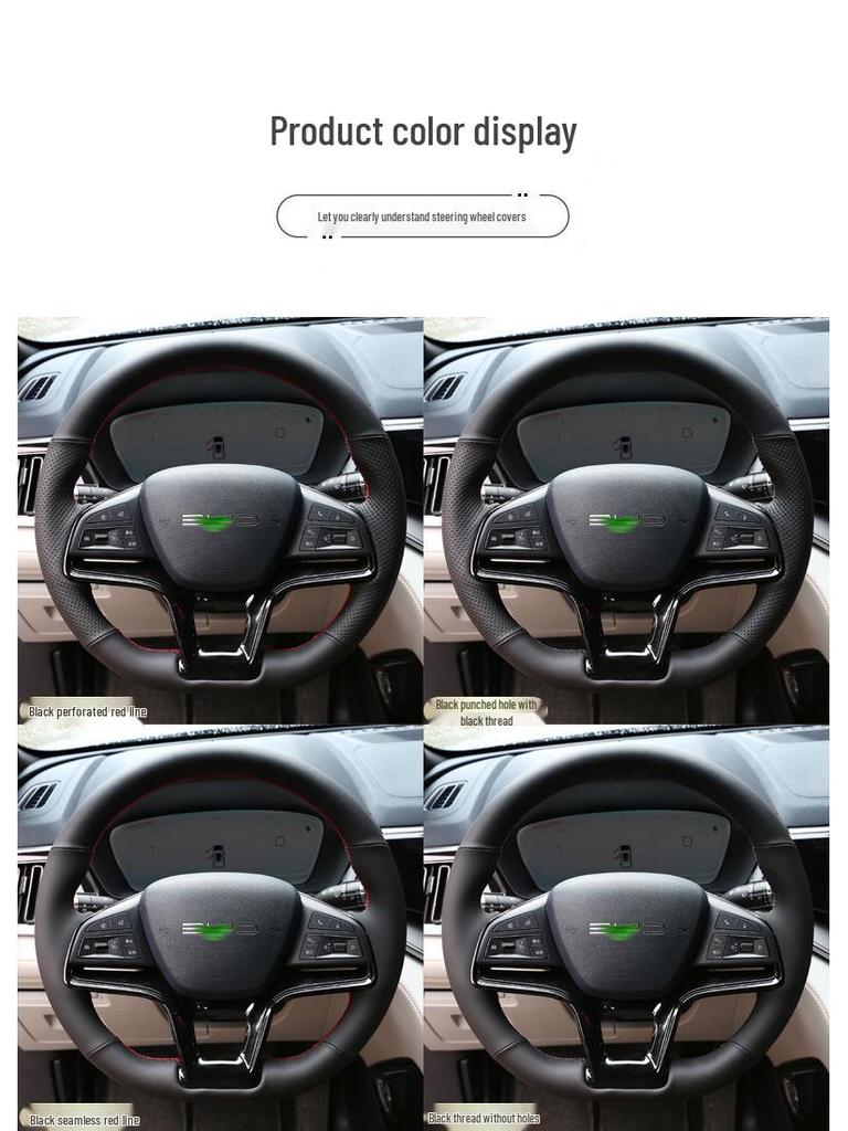Handgenähte Lenkradabdeckung für BYD Song Plus/Pro & Qin Plus New Energy Modelle