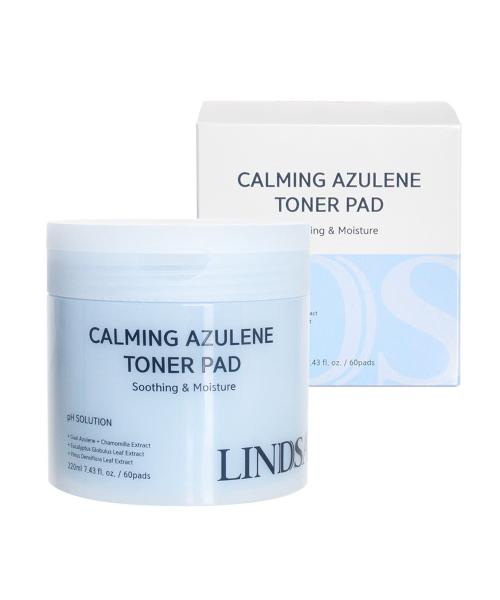 Lindsay Calming Cica Azulene Toner Pads with Madecassoside Ampoule (60 Sheets)