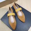 Fashion Flat Shoes for Women 2025 Spring and Autumn Ballet New French Pointed Shallow Mary Jane Shoes Large Size Women's Shoes 42 43 44