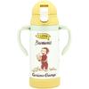 Skater Two-Handed Stainless Steel Water Bottle with Straw 350ml Baby Mug Curious George STWM3N-A