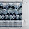Boho Luxury Floral modern Shower Curtain flower printing Waterproof Polyester Bathroom Curtain with Hooks Bathtub Screen