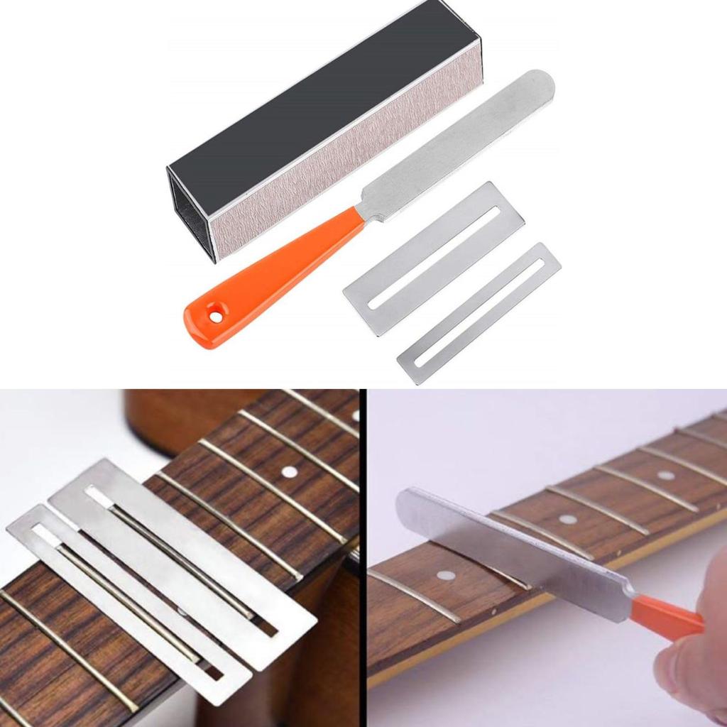 HOTQ Fret Polishing Plate Guitar Tool Kit for Guitar String Guitar Fret Leveling Tool Set for Guitar String Instruments Instruments, File,