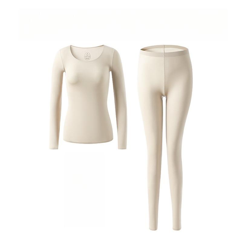 Женский комплект термобелья - Ультратонкий увлажняющий базовый слой для зимы, Ухаживающий за кожей, облегающий термотоп и брюки one size fits all