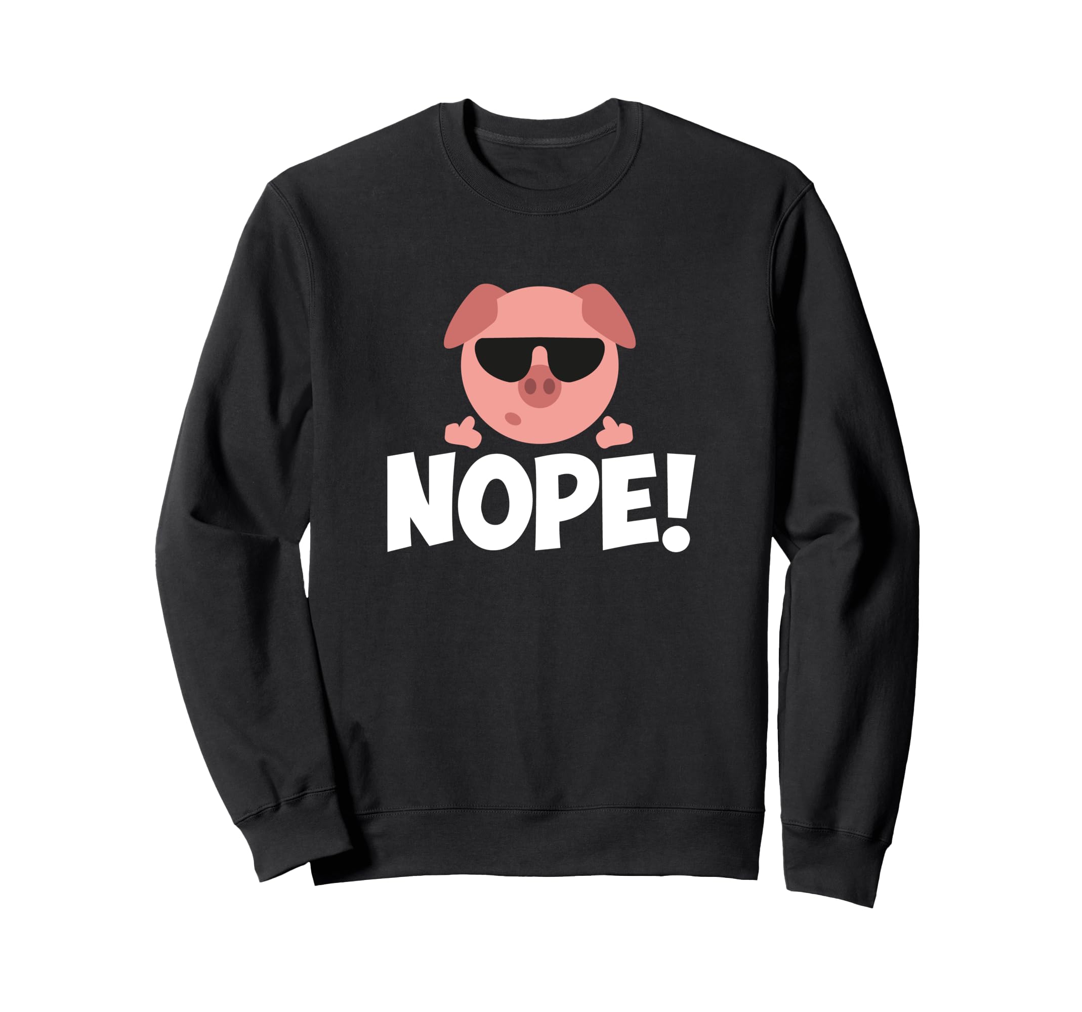 

Nope Cool Pig Sunglasses Sweatshirt чёрный