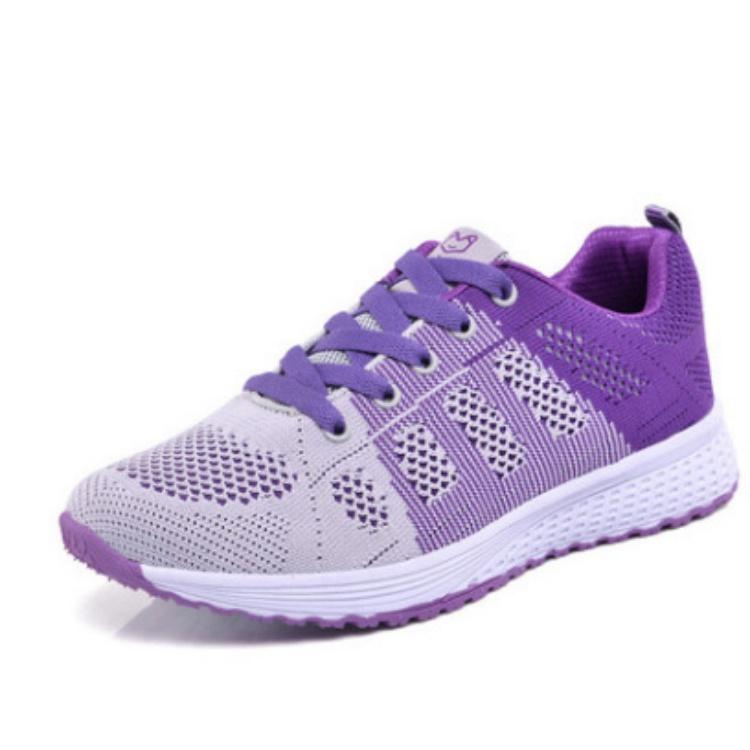 

Женские сетчатые туфли больших размеров, повседневные, сверхлегкие, спортивные, кроссовки, мягкая подошва, однотонные, размеры 35-43 43 фиолетовый
