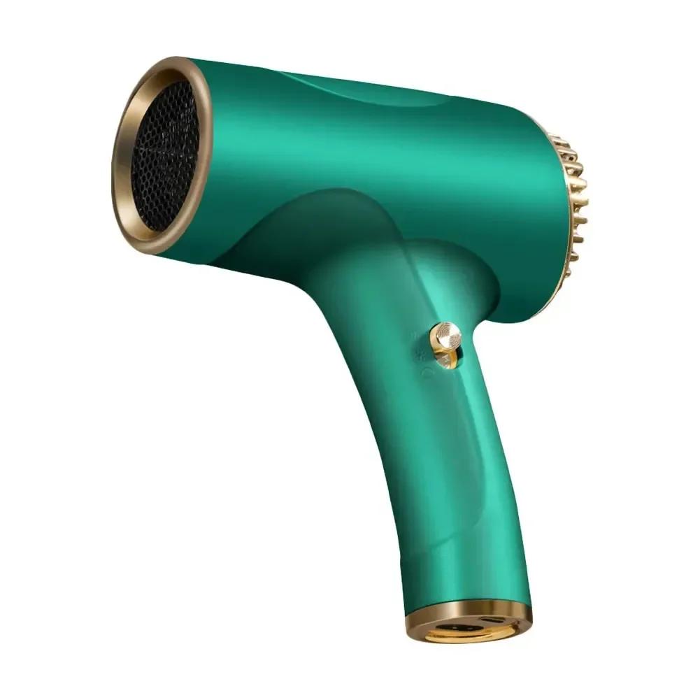 Portable Hair Dryer Wireless Lonic Blow Dryer Negative Ions Rechargeable Powerful Wind For Travel/Home Dormitory Plug In Hot Air