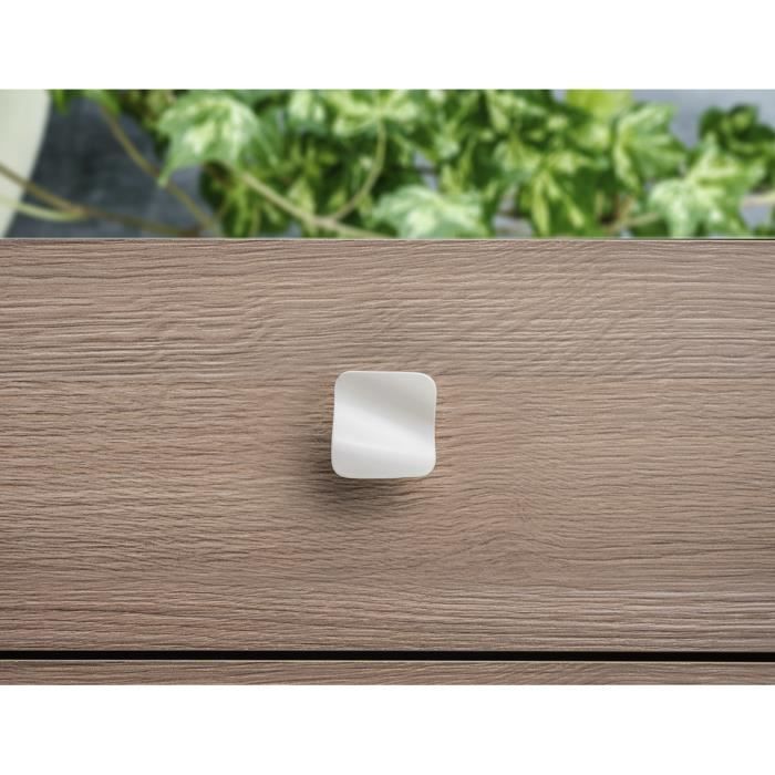 Butoni de mobilă Vague zamac vopsit H.26 x l.32 x A.31 mm - Set de 4 - Alb - Modern