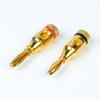 4mm Gold-Plated Banana Plug Connector for Speaker Cables and Amplifiers, Solderless Design.