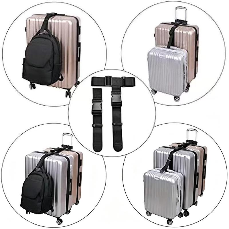 Telescopic Heavy Duty Luggage Strap Elastic Adjustable Non-Slip Suitcase Belt for Travel Camping Baggage Fastening Use