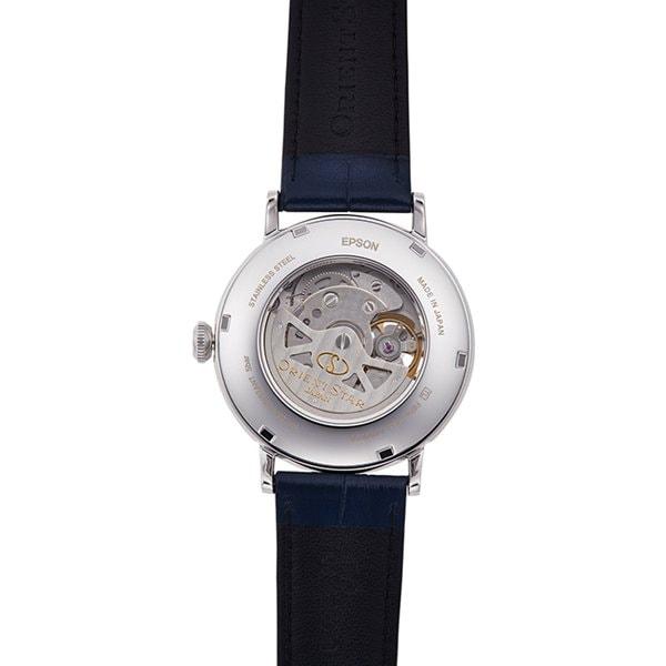 Orient Men's RK-AV0003S (Classic Semi-Skeleton Men's) Round Watch Blue Stainless Multi-Hand Analog
