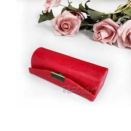 Leather Lipstick Case with Mirror - Portable Gift Storage Box