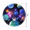 10/50pcs Outer Space Party Tableware Disposable Paper Plates Space Themed Galaxy Party Kids Birthday Party Decoration Supplies