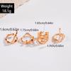 Fashionable irregular geometric openwork ring set design sense peach heart butterfly opening ring for women