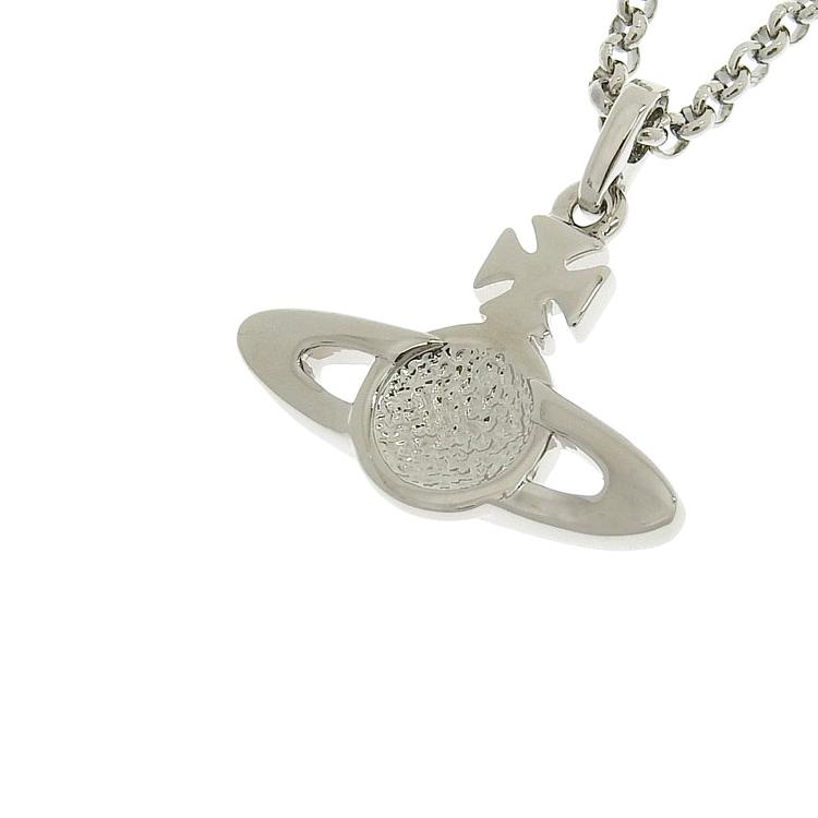 Vivienne Westwood Neil Saturn Design Platinum Necklace Women necklace Silver Pink 6302039P02P595