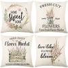 Pillow Spring Lavender Pillow Case Outdoor Decorative Pillow Sofa Pillow Case