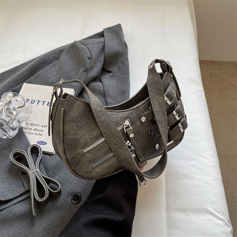 

Сумки на плечо с пряжкой на ремне для женщин, корейская мода Y2K, маленькая сумка из искусственной кожи подмышкой, классные сумки и кошельки для девочек