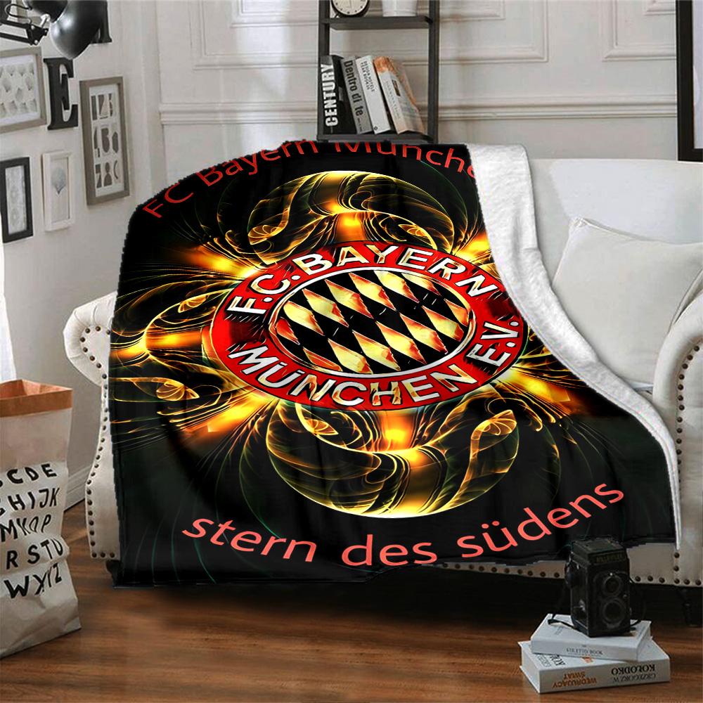 Bayern Munich Celebration Blanket Soft Warm Cozy Great for Bed Livingroom Bedding Four Seasons Universal Digital Print Gifts For Family Or Friends