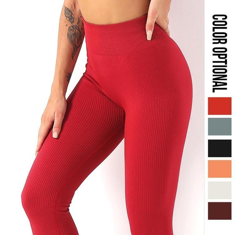 High Waist Women Yoga Pants Stretchy Seamless Leggings Gym Fitness Exercise Sports Clothes Solid