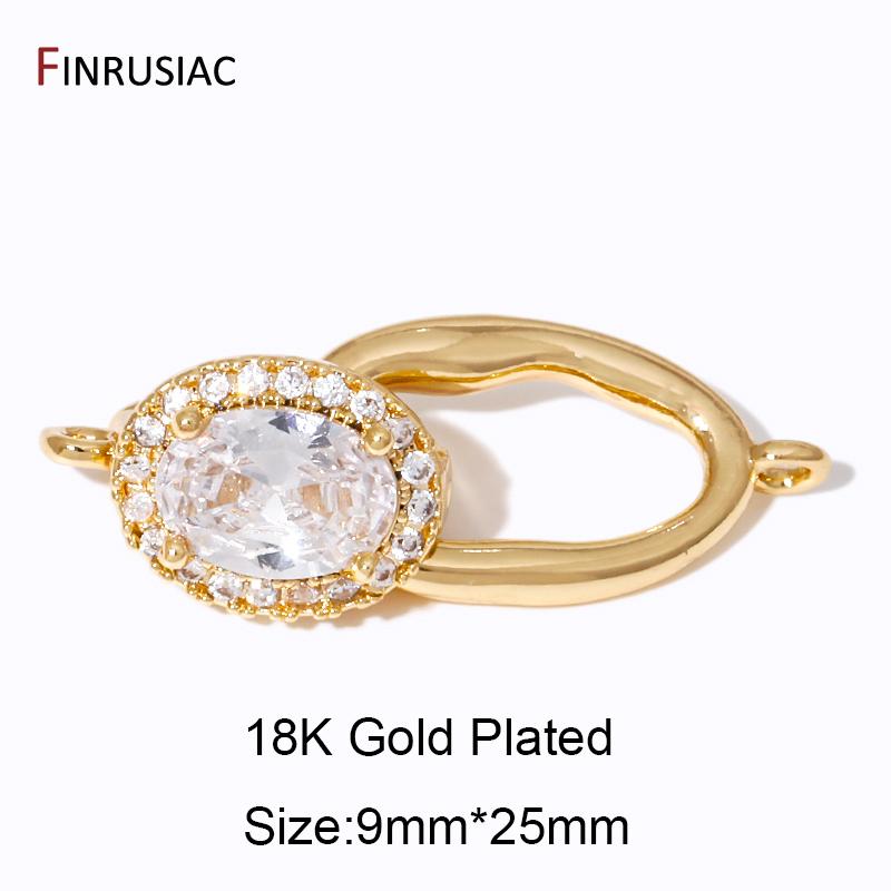

18K Gold Plated Zircon Butterfly Flower Fasteners Closure Lock Connector Clasps For DIY Needlework Jewelry Making Findings 1 piece