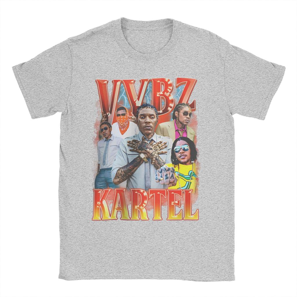 Rapper Vybz Kartel T-Shirt Summer  100 Cotton T-Shirts For Man Novelty Printed Tshirt Short-Sleeved Funny Top Tees