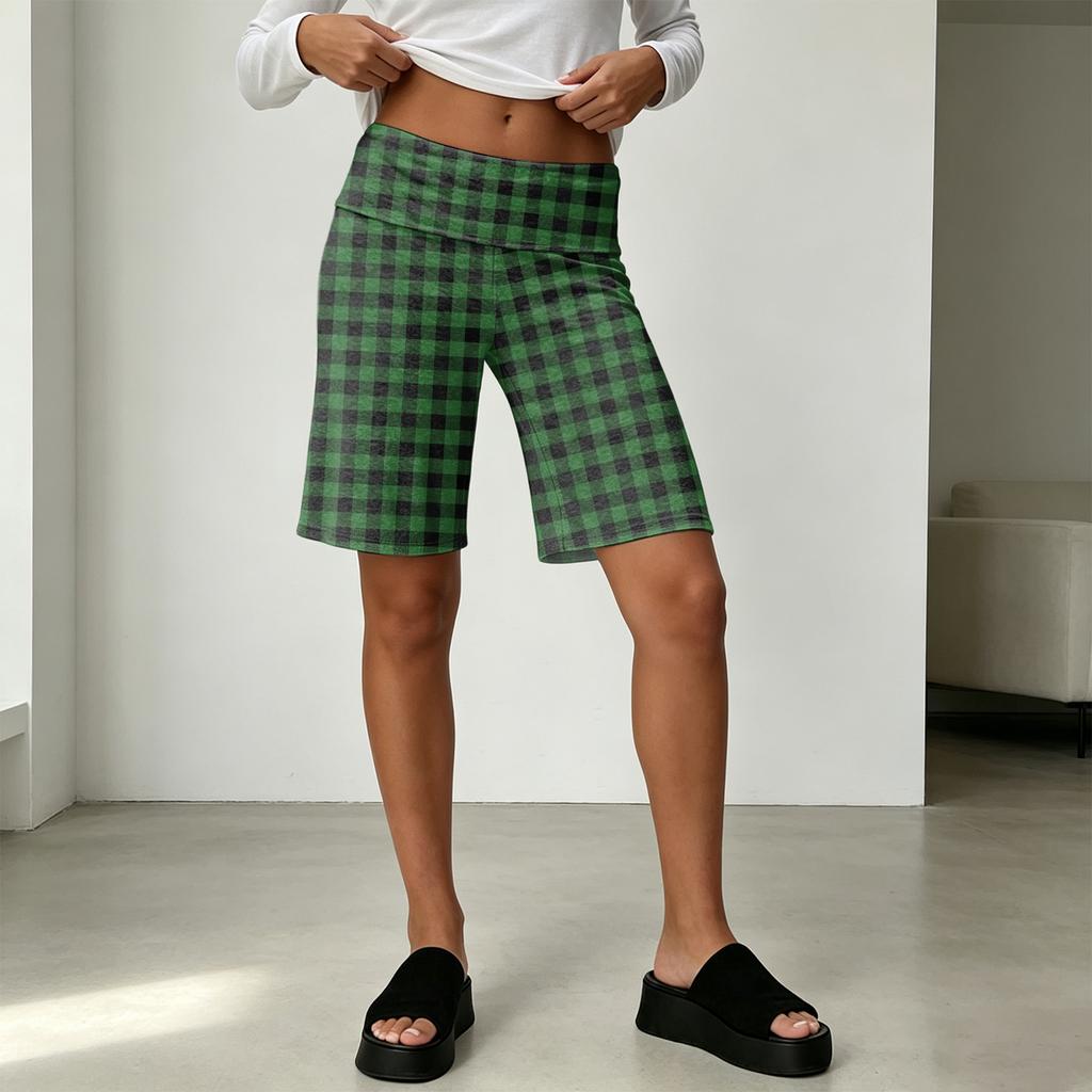 Damen High Waist Weite Beine Shorts Sommer Lässig Lockerer Schnitt Print Leichtes Bequemes Design für Urlaub