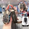 Leather Car Remote Key Case Cover For Mercedes Benz A C E S G Class GLC CLE CLA GLB GLS W177 W205 W213 W222 X167 AMG Keychain