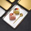 Korean Stainless Steel Rectangular Multi-Purpose Plate for BBQ, Hot Pot, Cafe, Grilled Meat, Sushi, & Fruits.