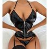 Lingerie Sexy Underwear For Woman PU Leather Exotic Dress Babydoll Lenceria Sexi Costumes Sex Clubwear Sleepwear
